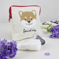 Shiba Cosmetic Canvas Bag | LotusTing
