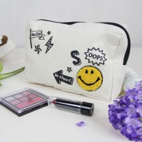Smiley Cosmetic Canvas Bag | LotusTing