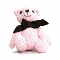 Fabric Bear Bag Charms Pink | LotusTing