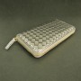 Natty Woven Lamb Leather Wallet Vintage Silver | Modern Heritage