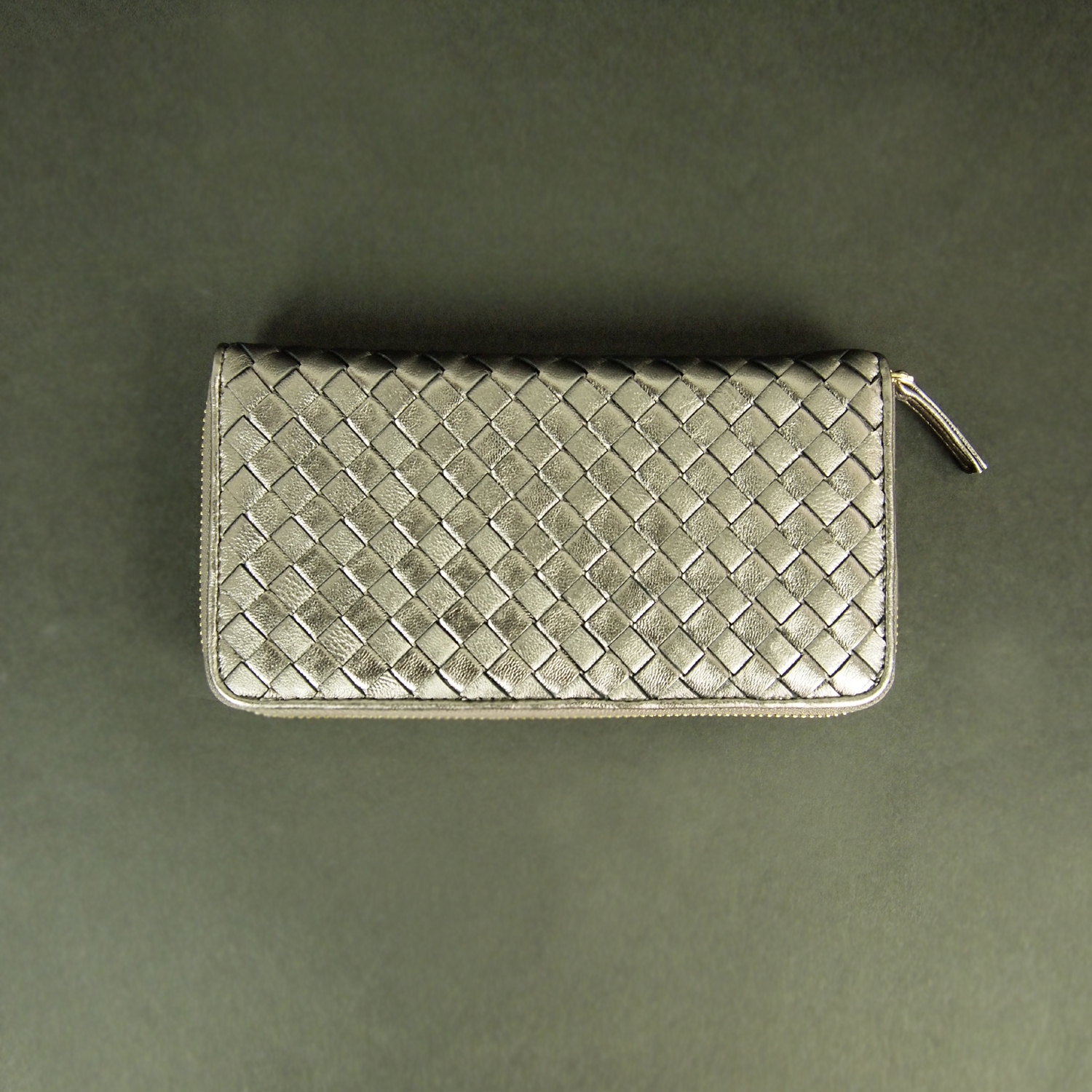 Modern Heritage Natty Woven Lamb Leather Wallet  Front View